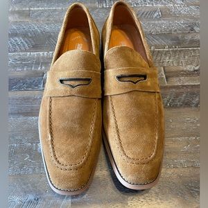 Stacy Adams Brown Suede Penny Loafers